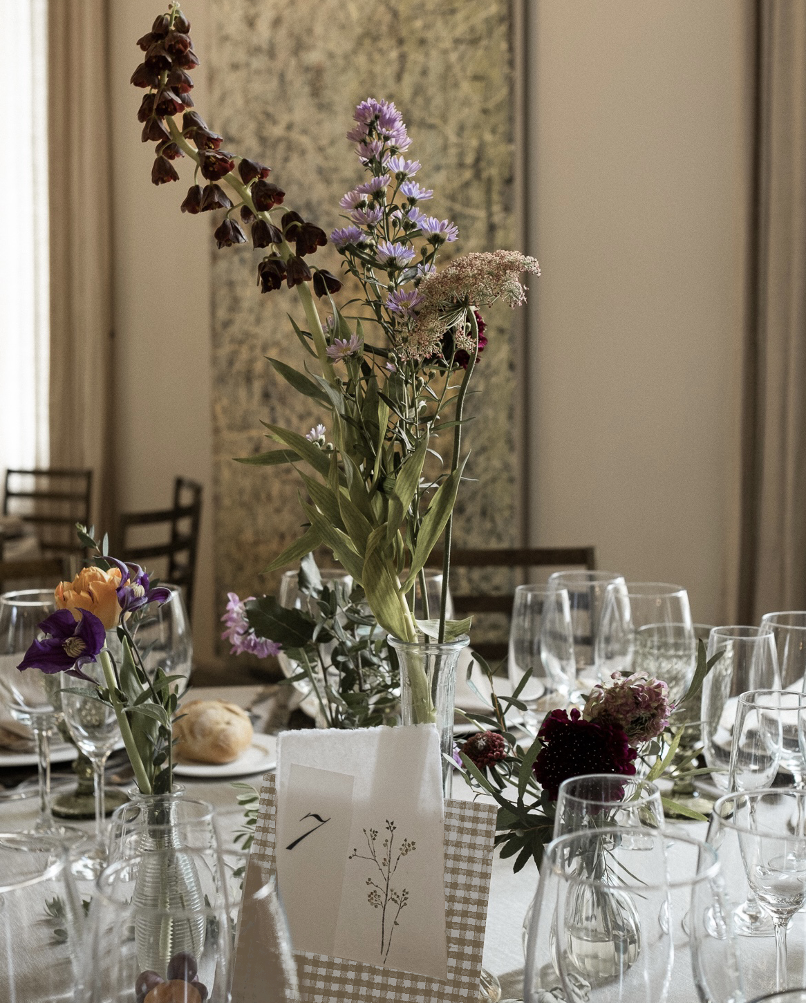 Mesero Vichy Marrón