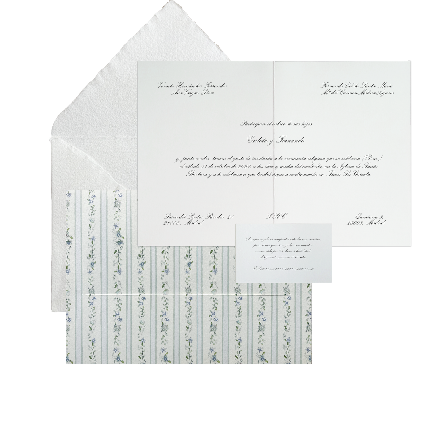 Invitación Carpeta PROVENZA AZUL