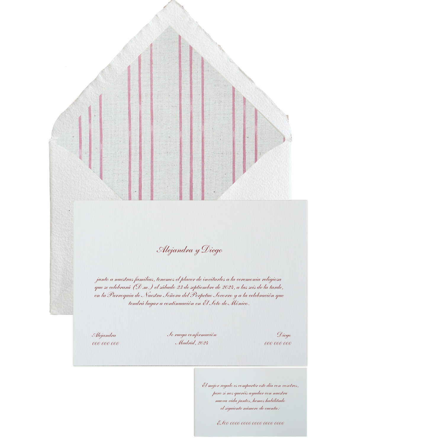 Invitación Pattern RAYAS BURDEOS