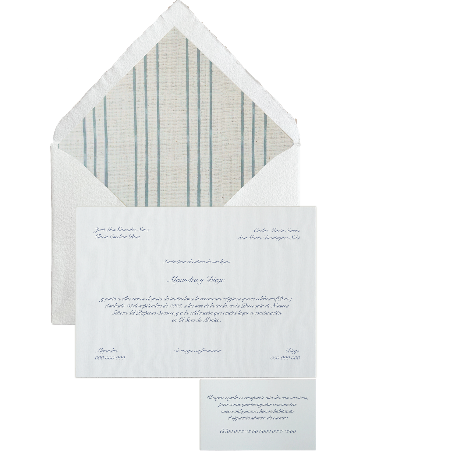 Invitación Pattern RAYAS VERDES