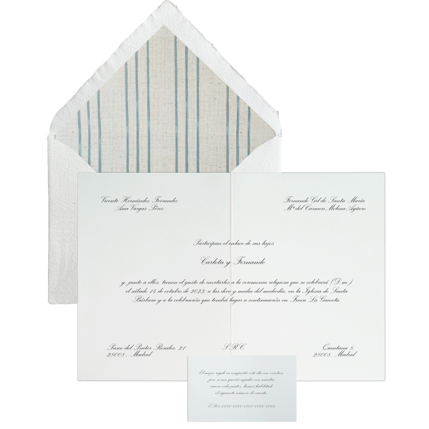 Invitación Pattern RAYAS VERDES