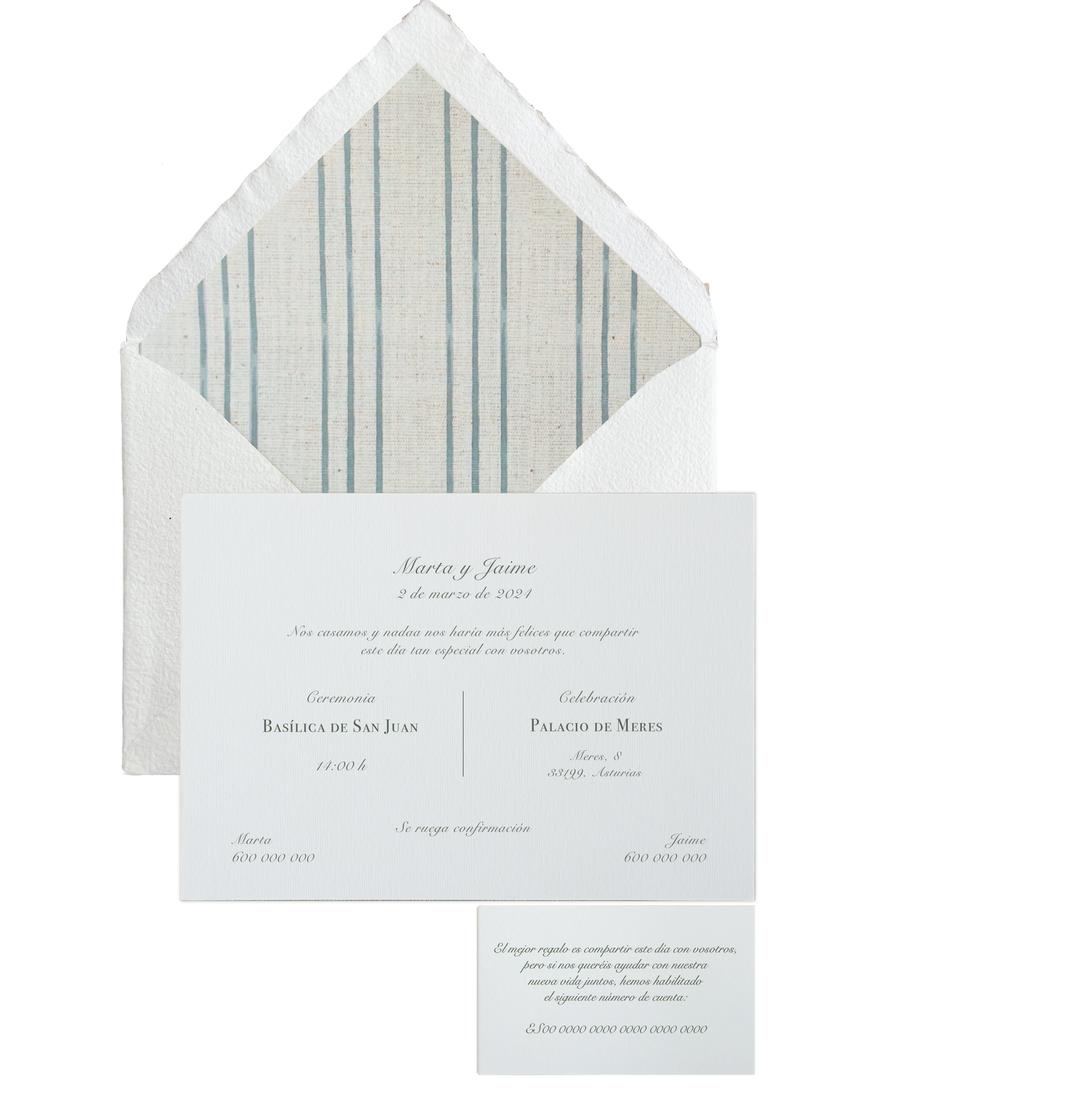 Invitación Pattern RAYAS VERDES