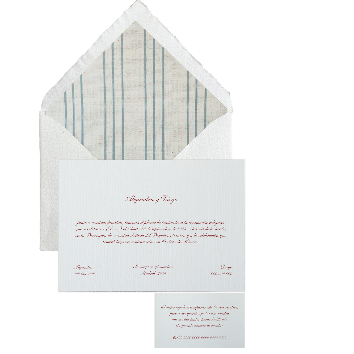 Invitación Pattern RAYAS VERDES