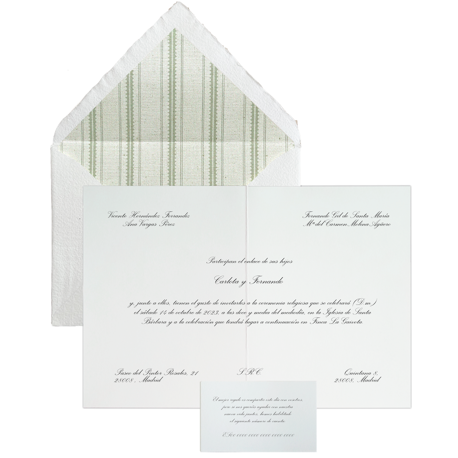 Invitación Pattern BIARRITZ verde