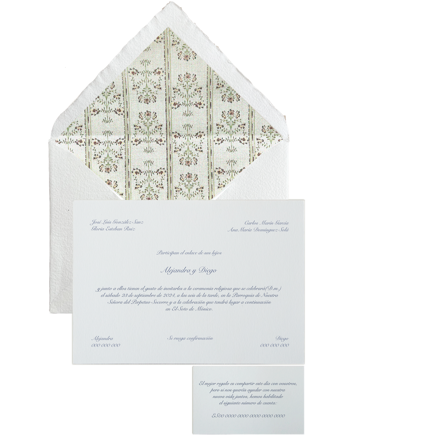 Invitación Pattern CHATEAU lino