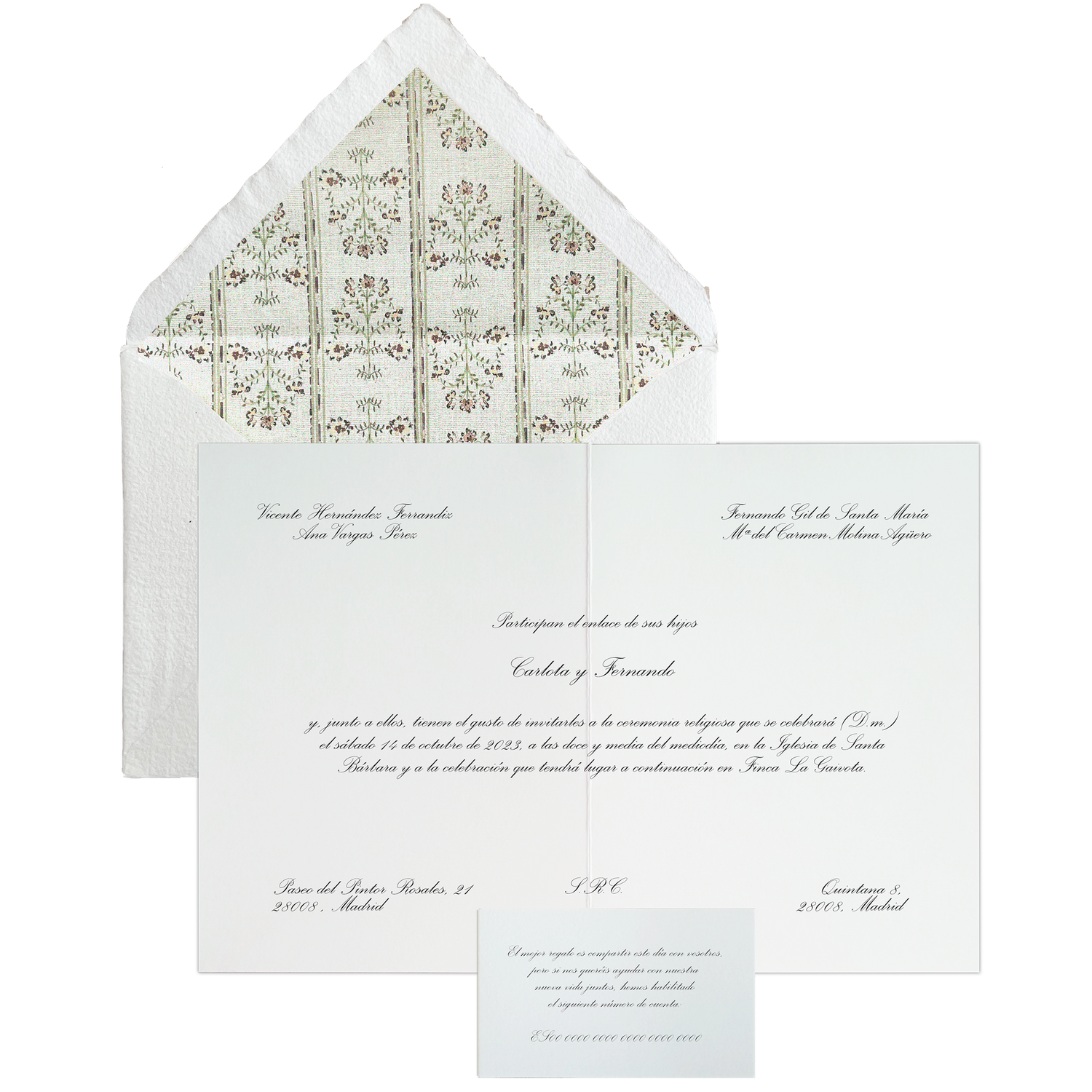 Invitación Pattern CHATEAU lino