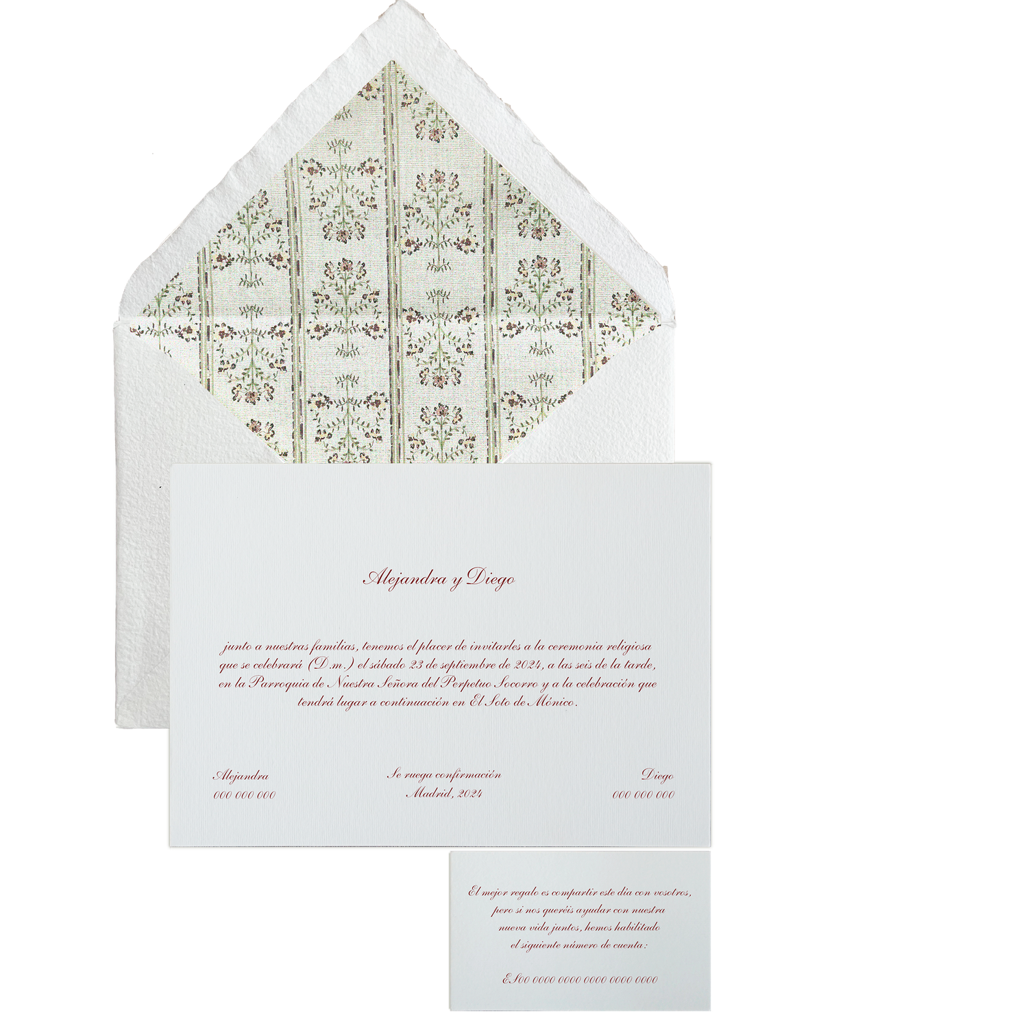 Invitación Pattern CHATEAU lino