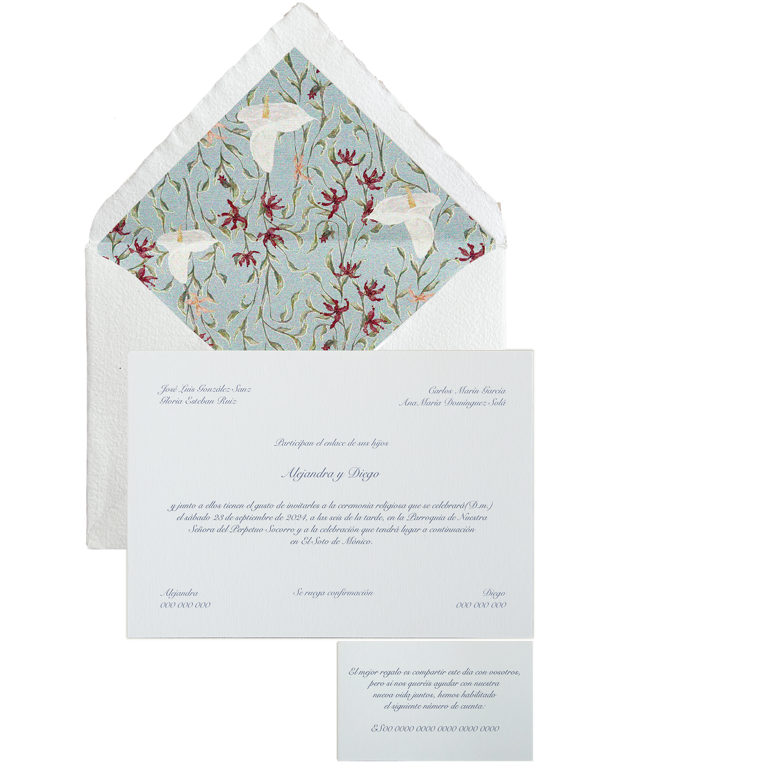 Invitación Pattern PUGLIA azul