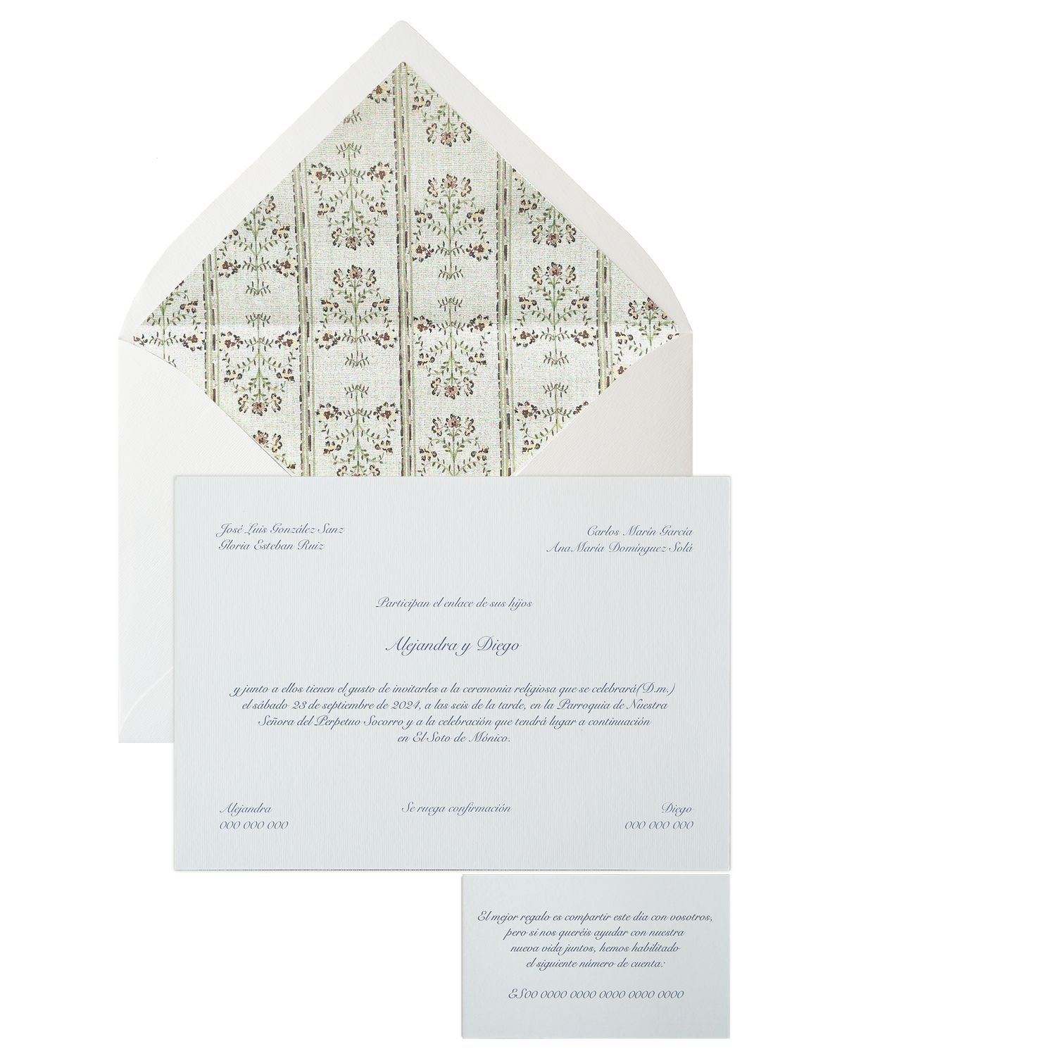 Invitación Pattern CHATEAU lino