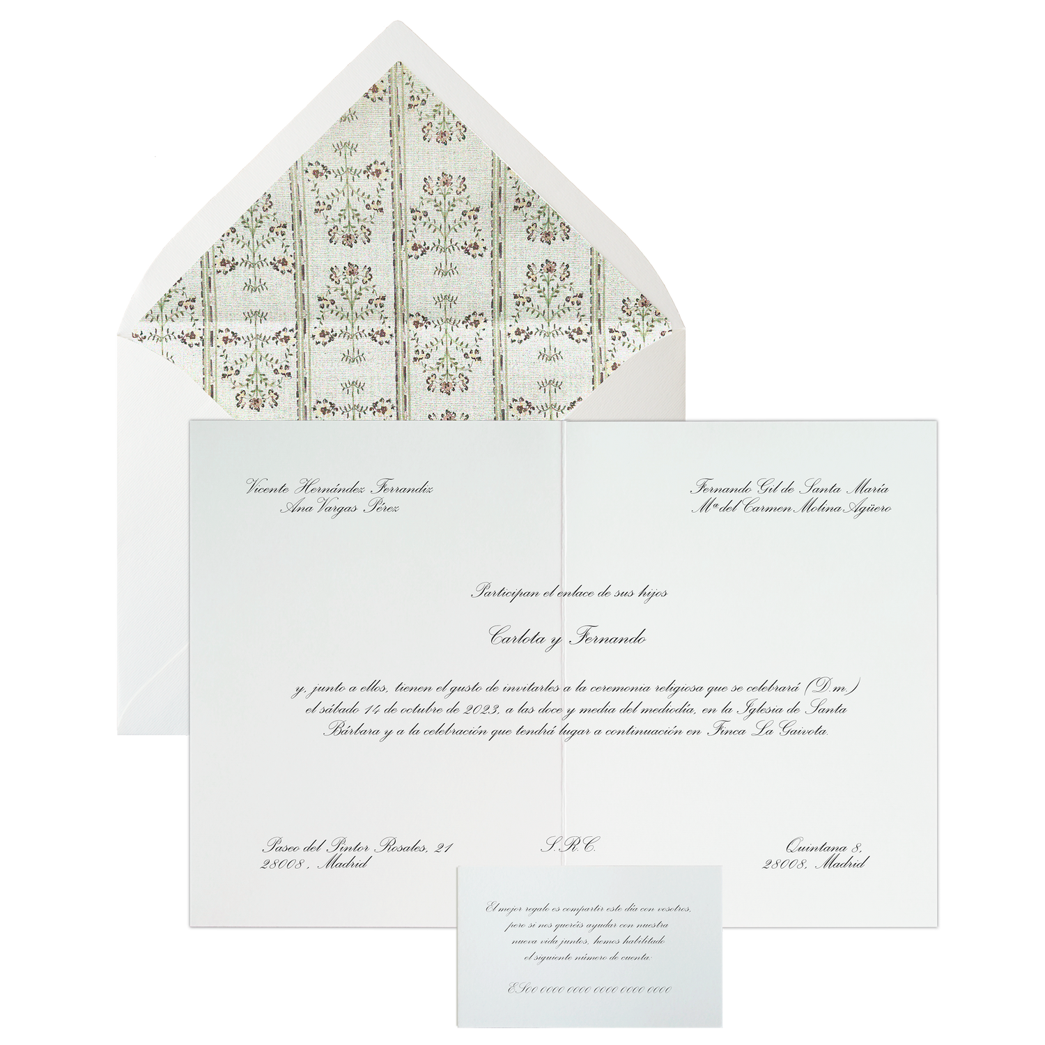 Invitación Pattern CHATEAU lino