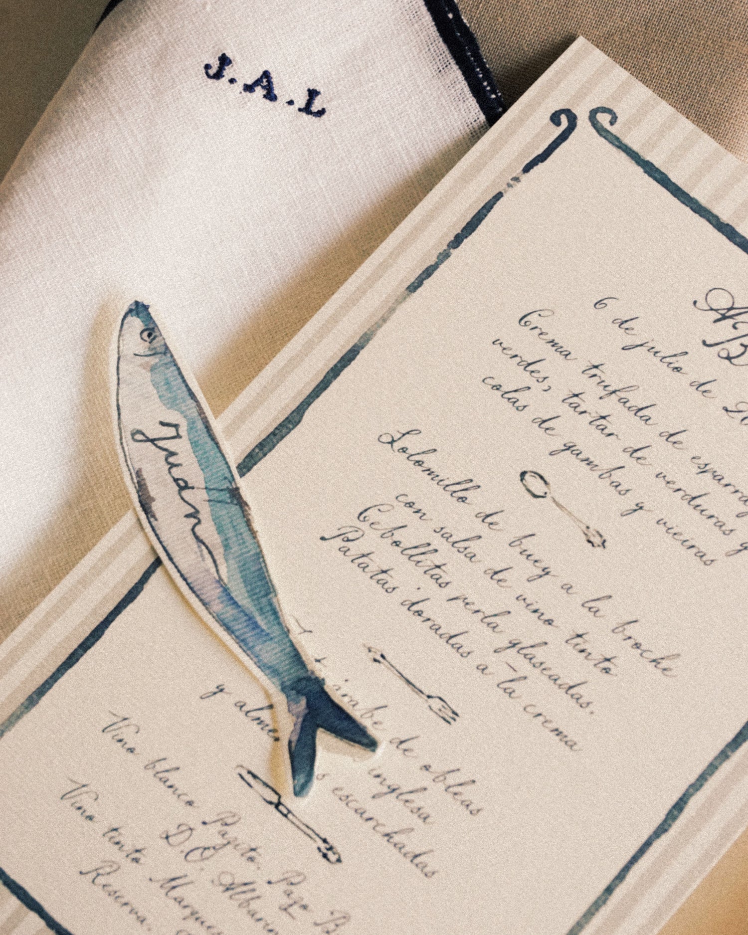 Minuta Pattern Rayas Azules