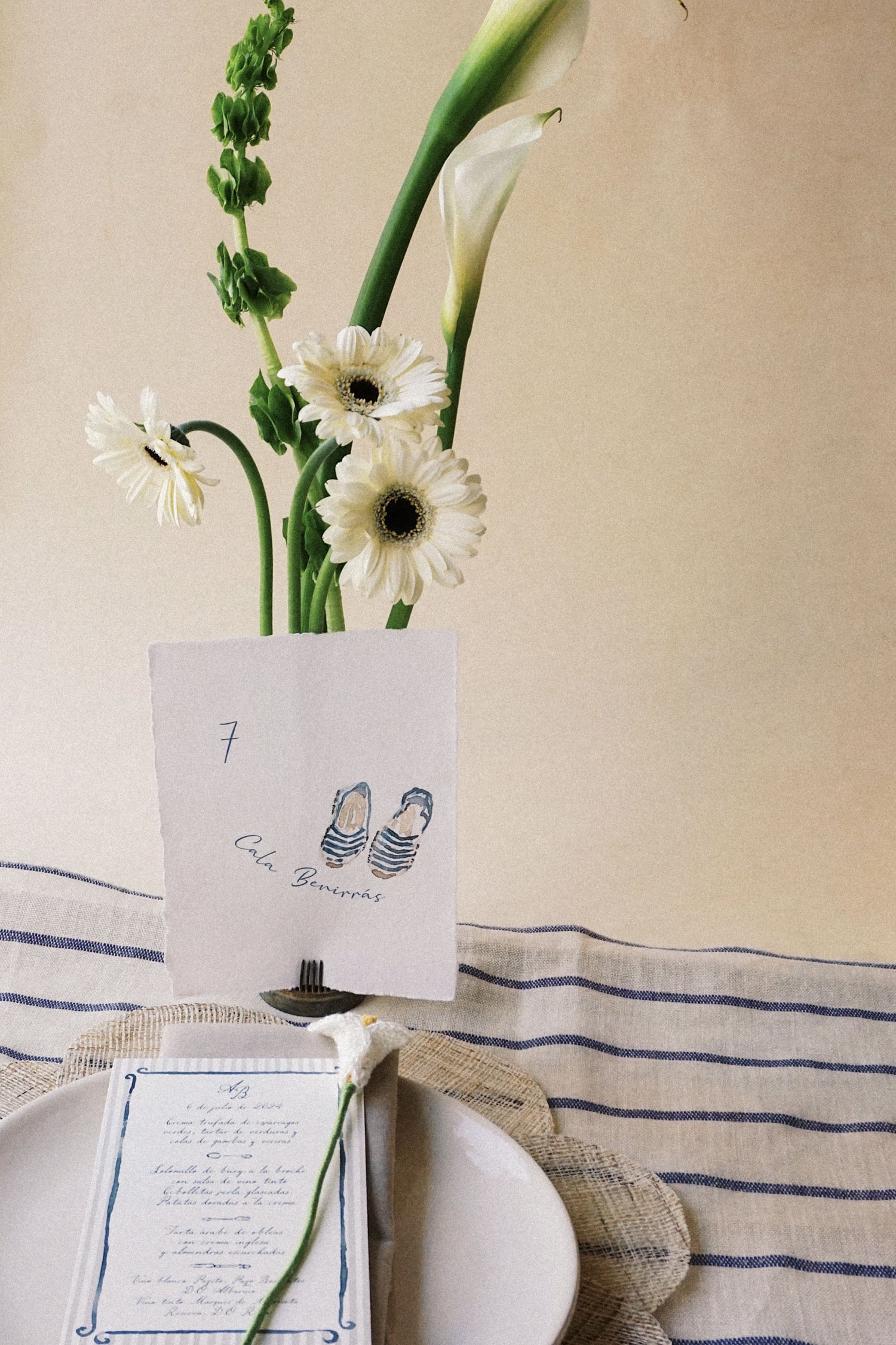 Minuta Pattern Rayas Azules