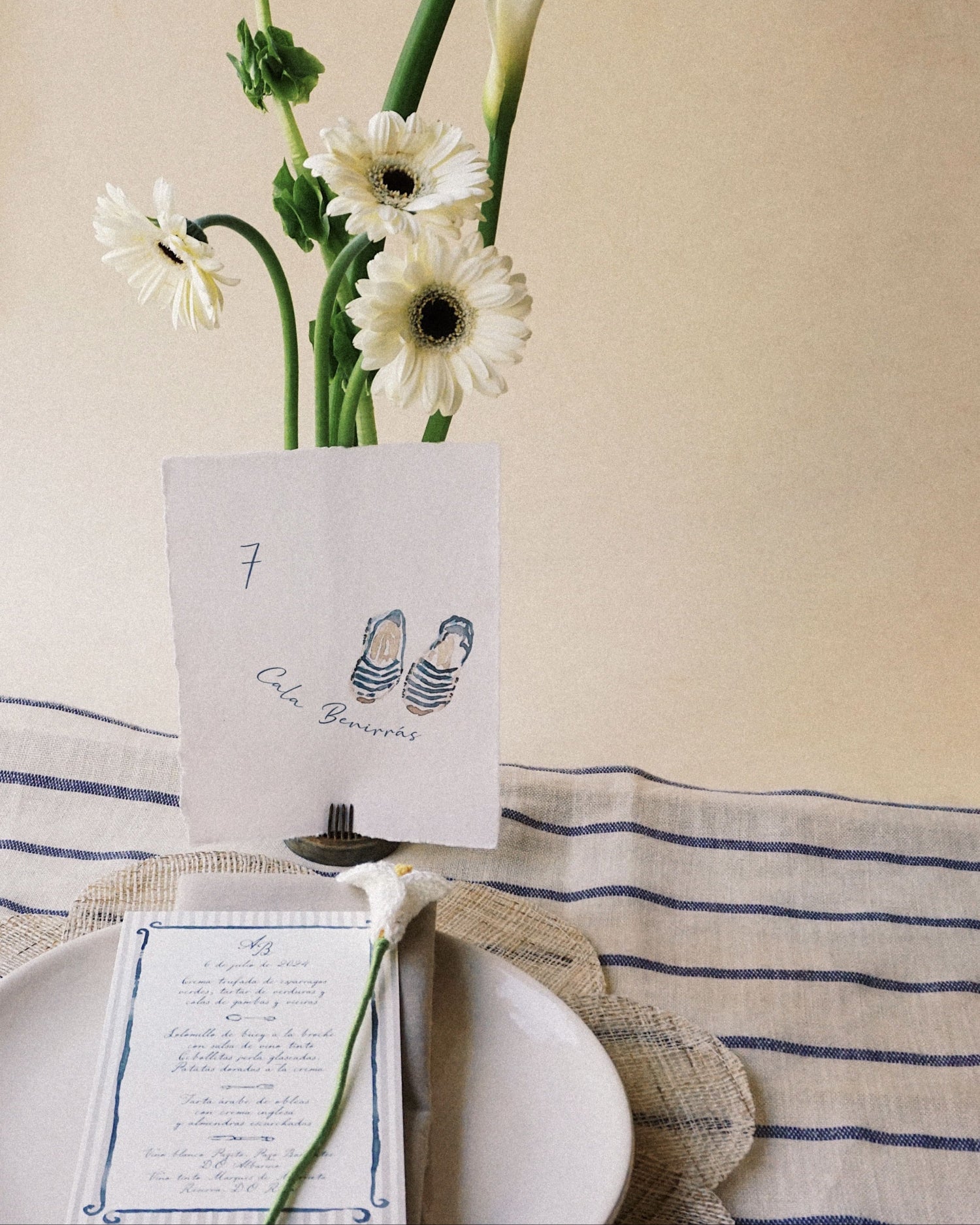 Minuta Pattern Rayas Azules