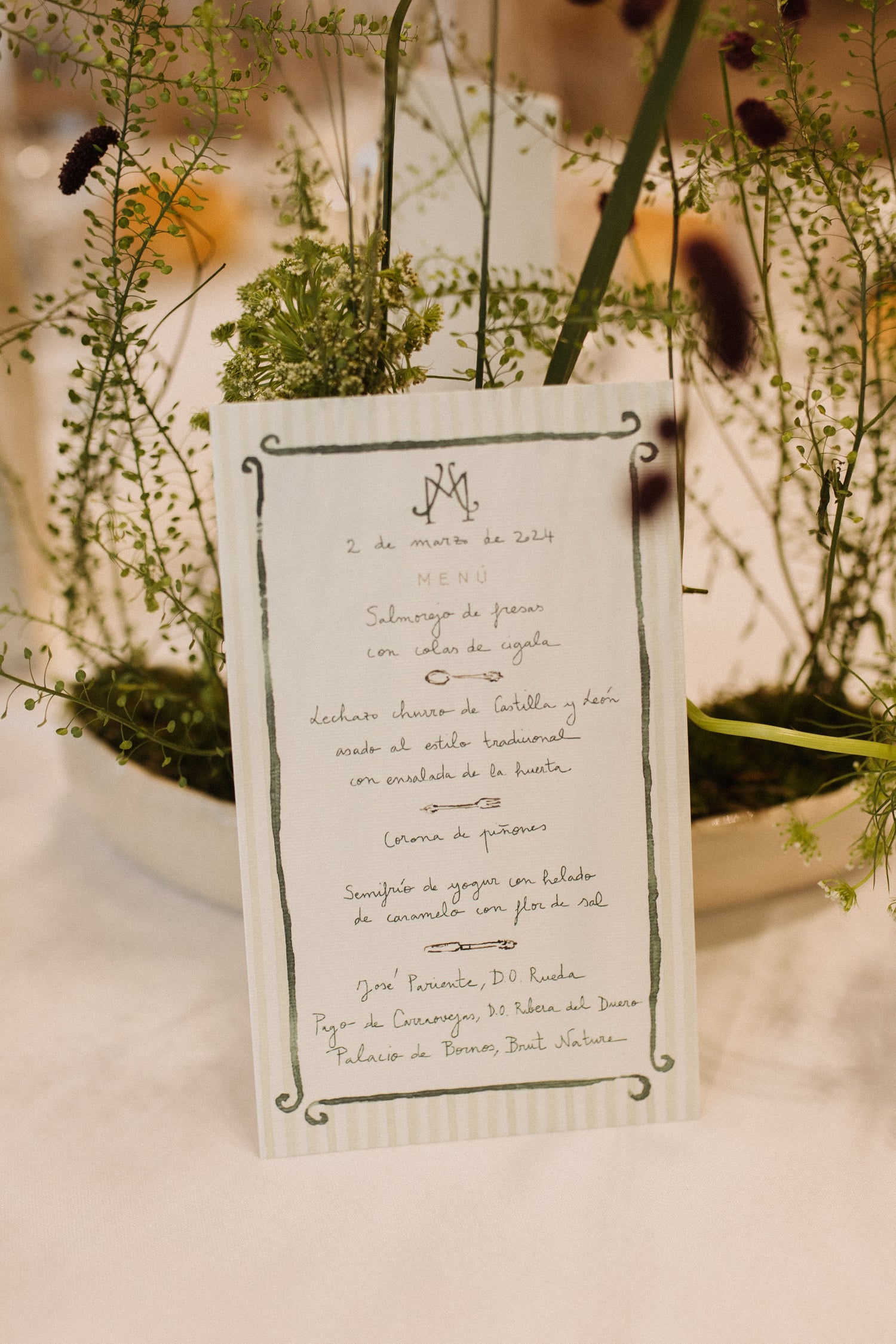 Minuta Pattern Rayas Verdes