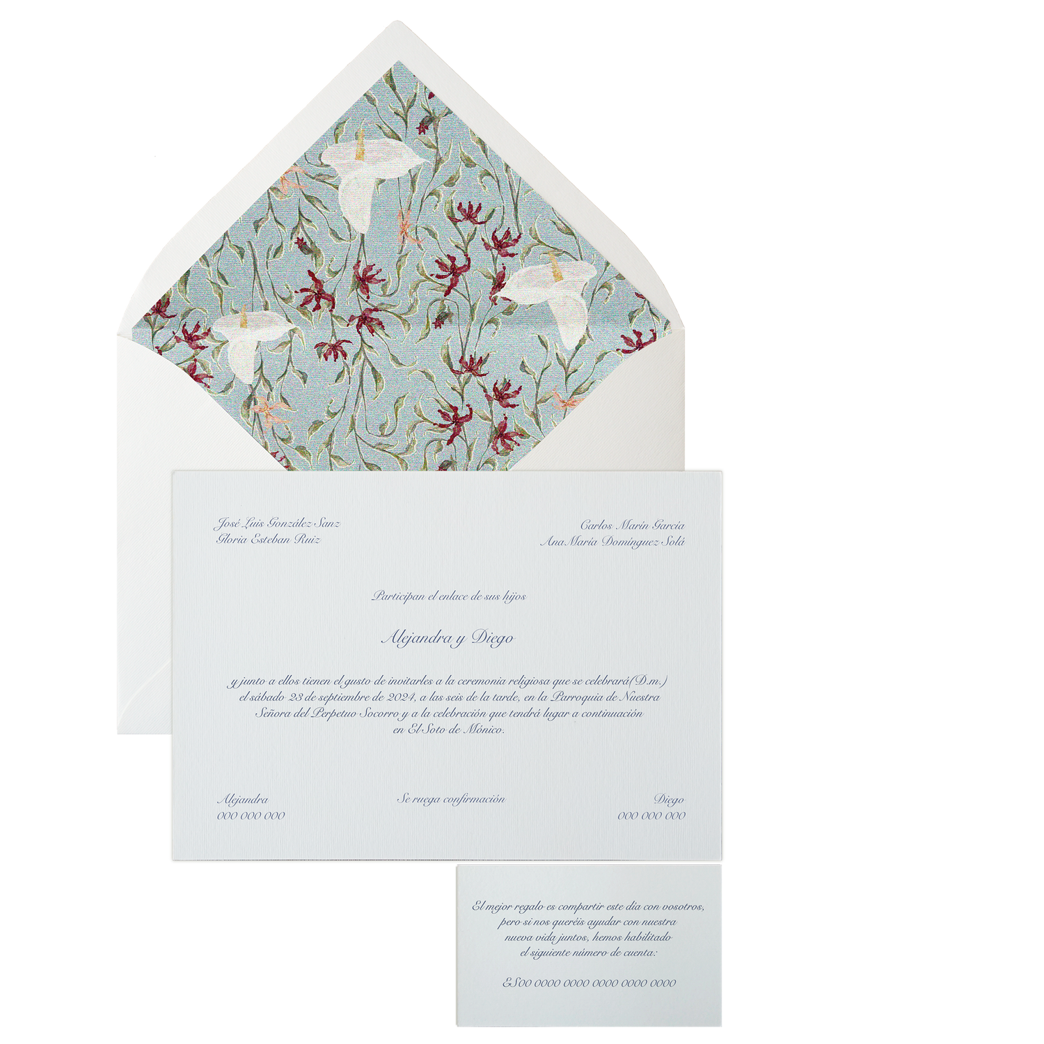 Invitación Pattern PUGLIA azul