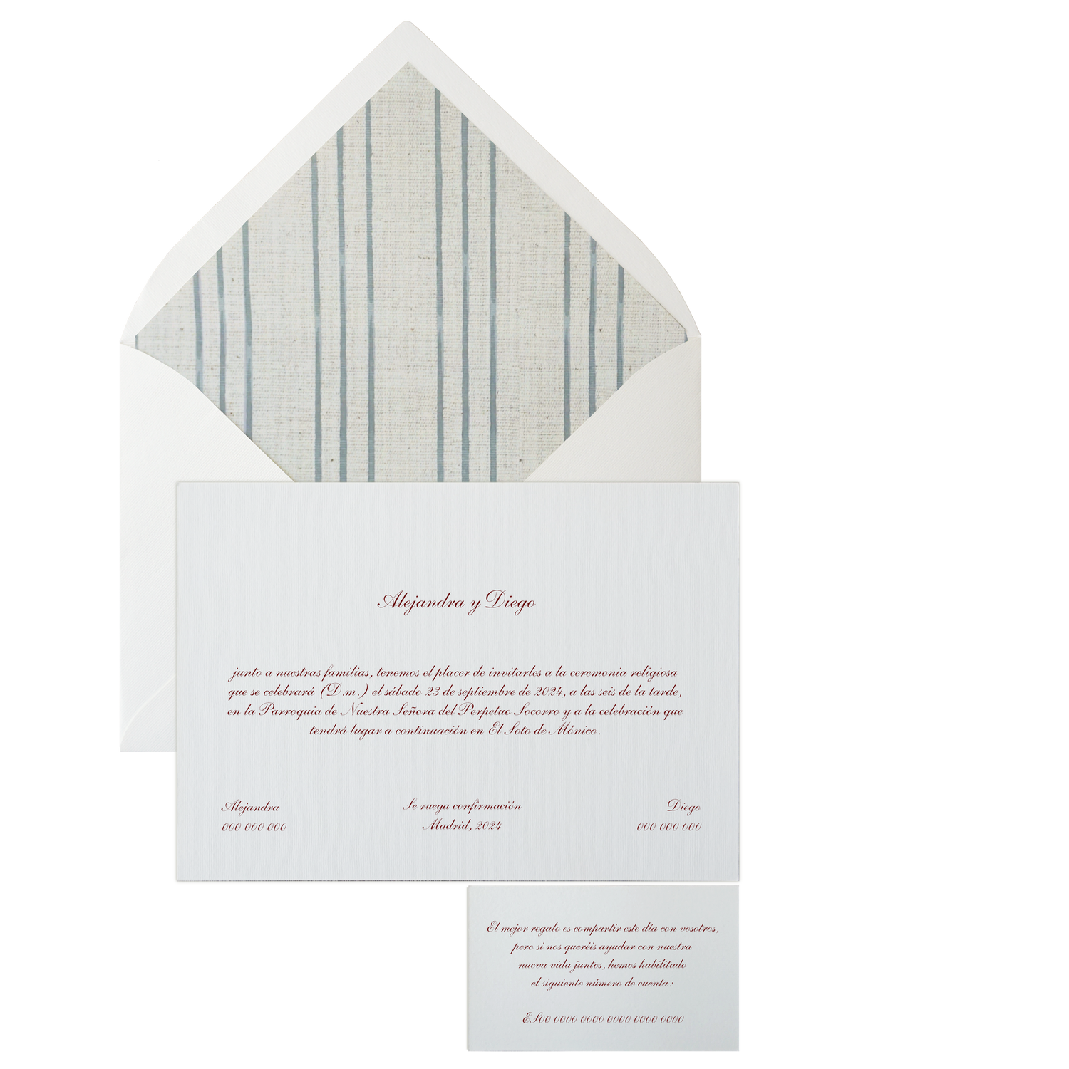 Invitación Pattern RAYAS VERDES