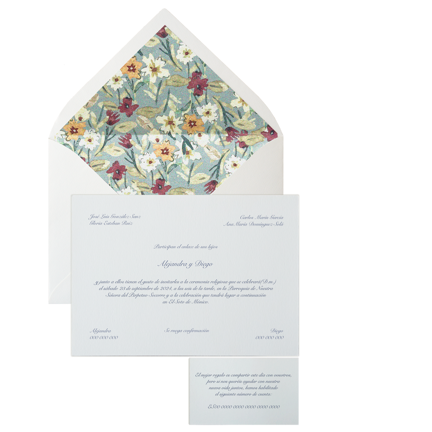 Invitación Pattern SINTRA azul