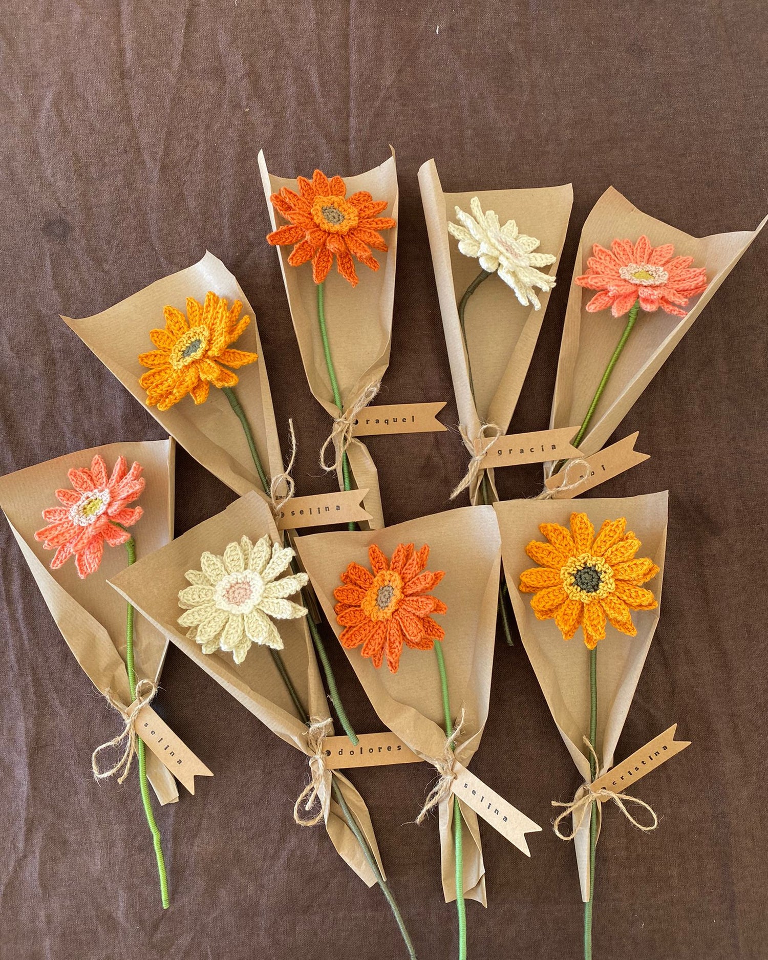 Pack Gerberas de Crochet