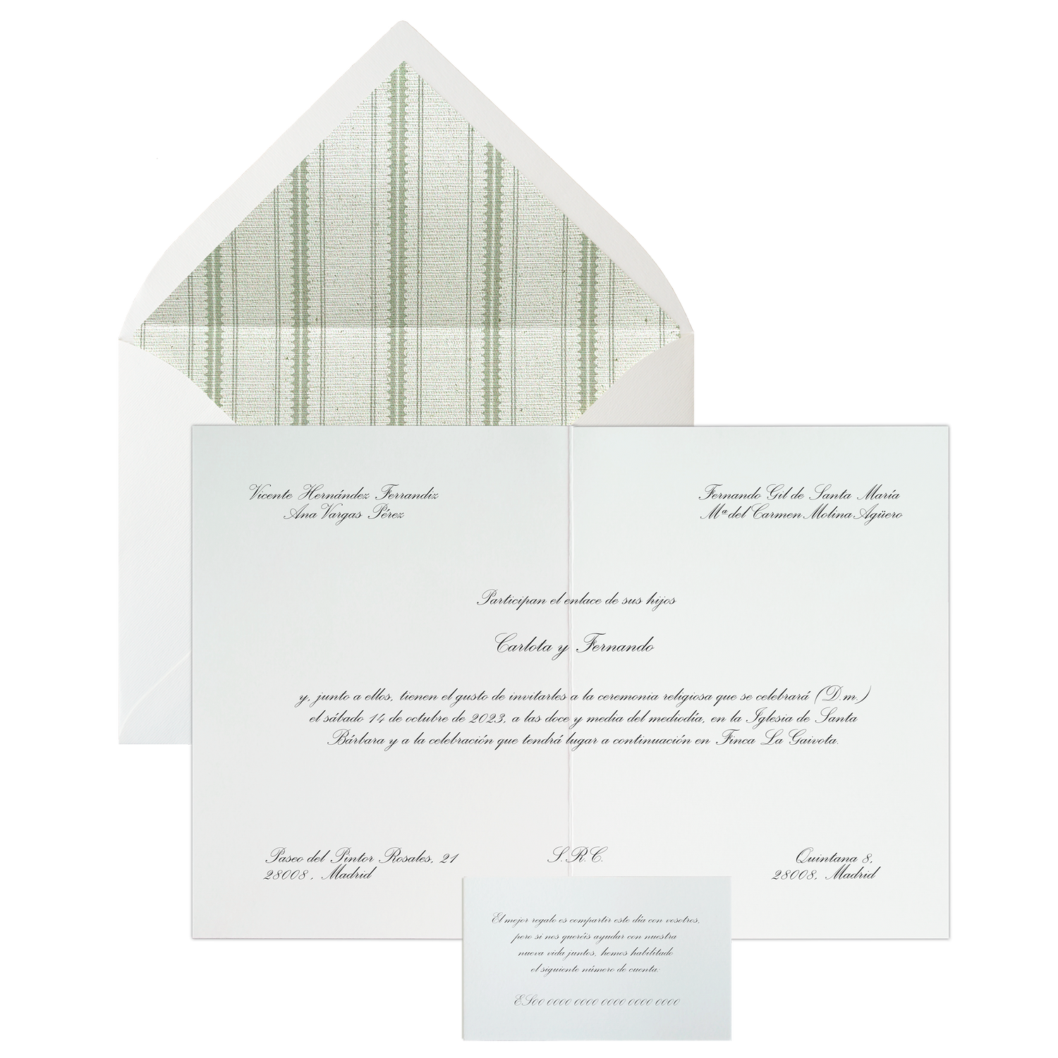 Invitación Pattern BIARRITZ verde