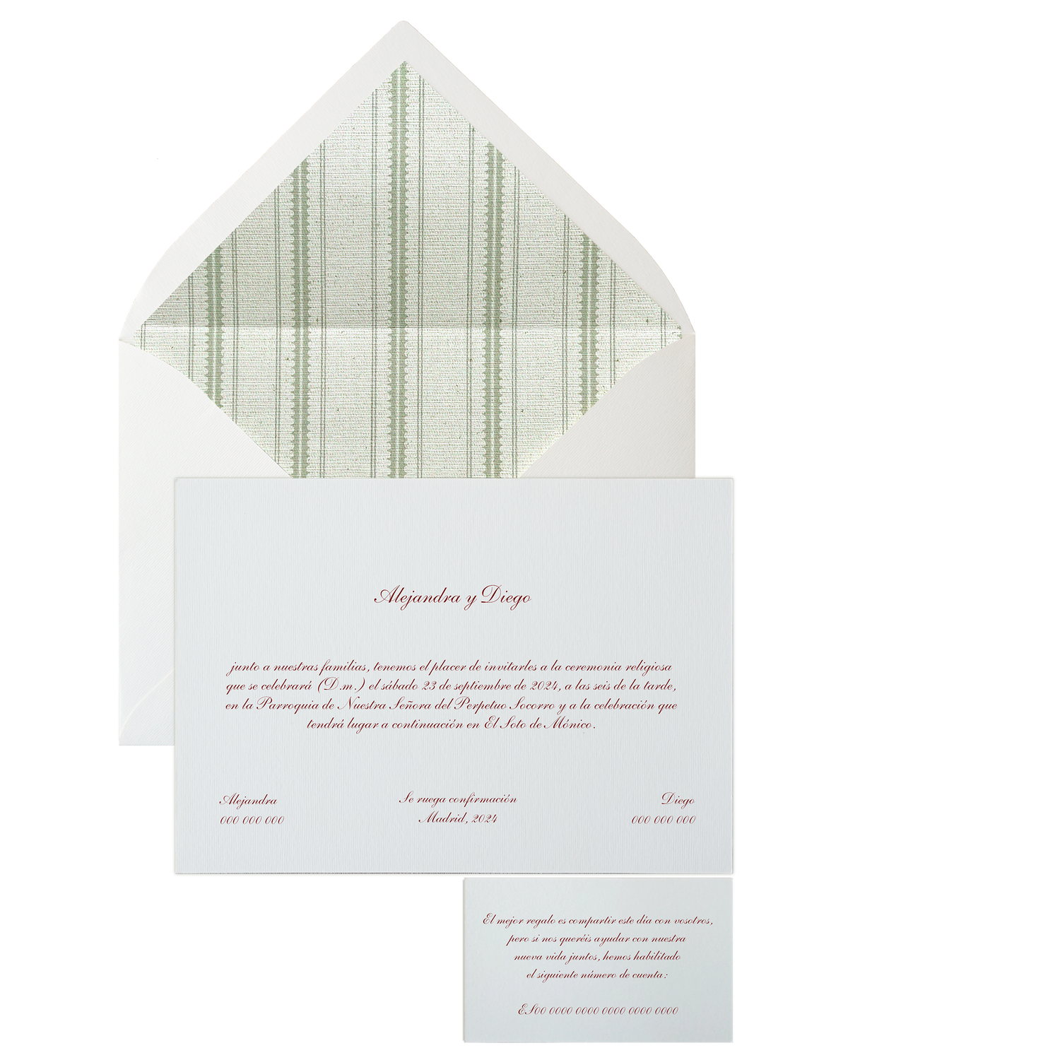 Invitación Pattern BIARRITZ verde