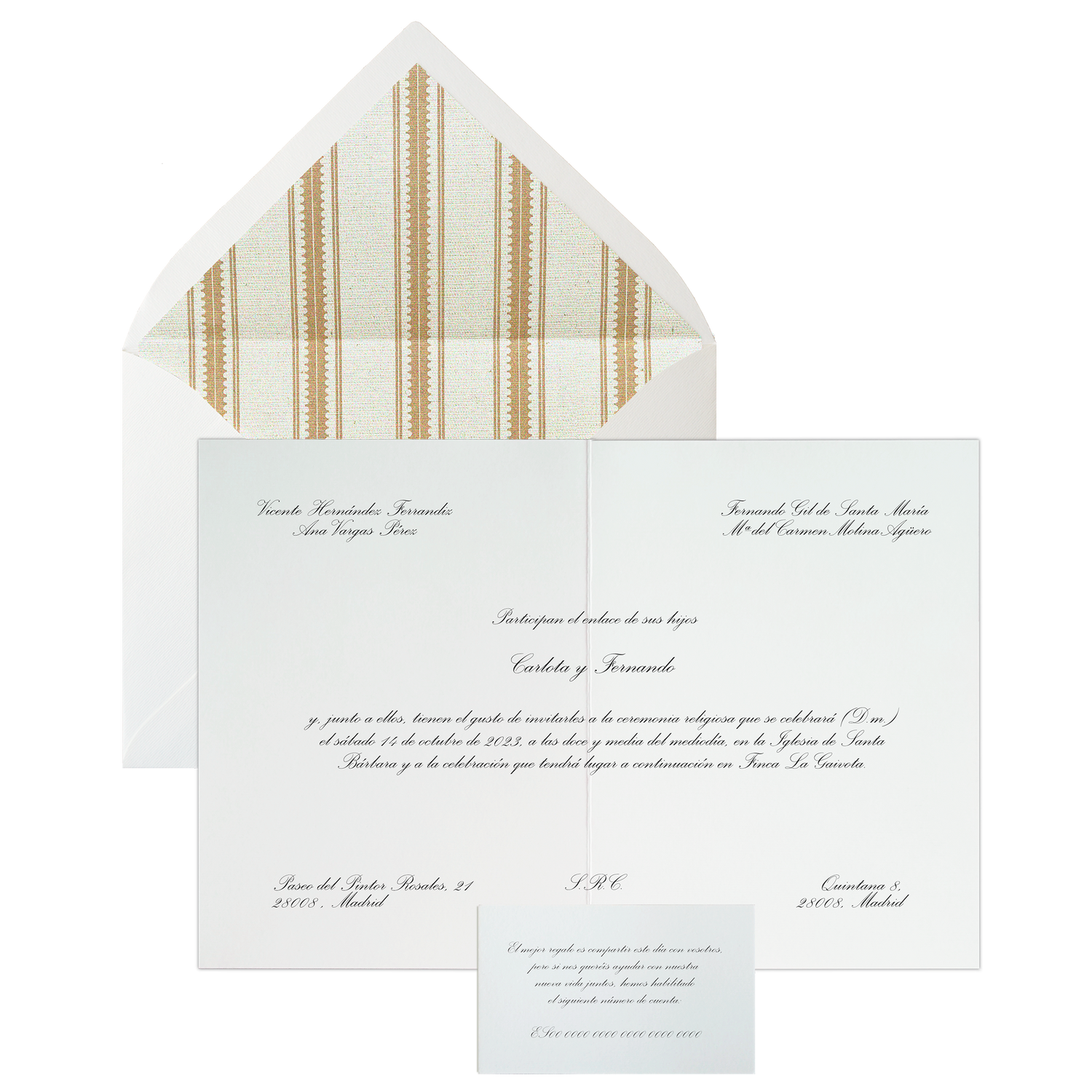 Invitación Pattern BIARRITZ teja