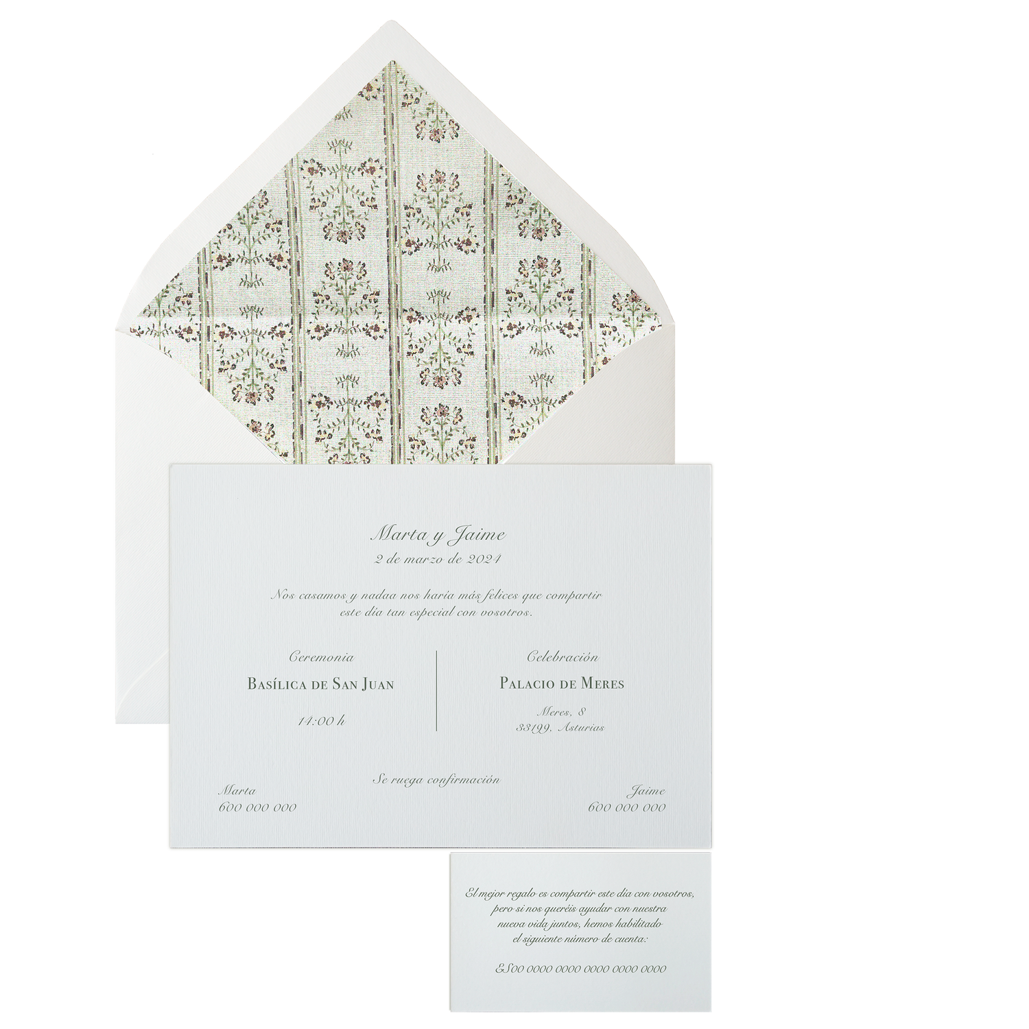 Invitación Pattern CHATEAU lino