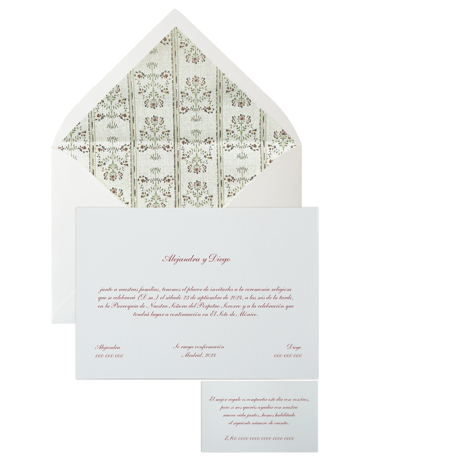 Invitación Pattern CHATEAU lino