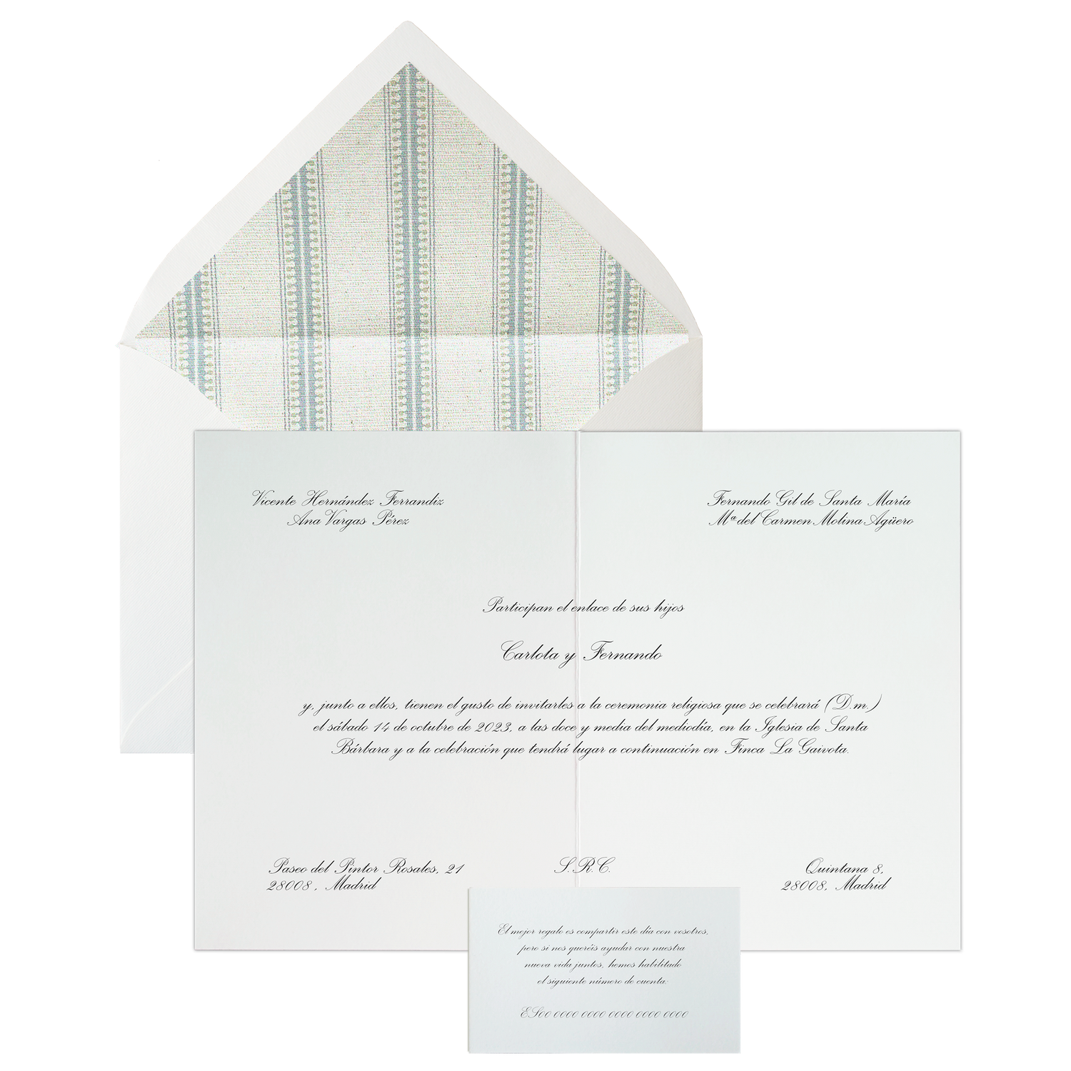 Invitación Pattern FEZ azul