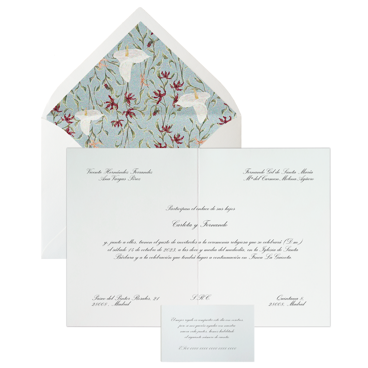 Invitación Pattern PUGLIA azul