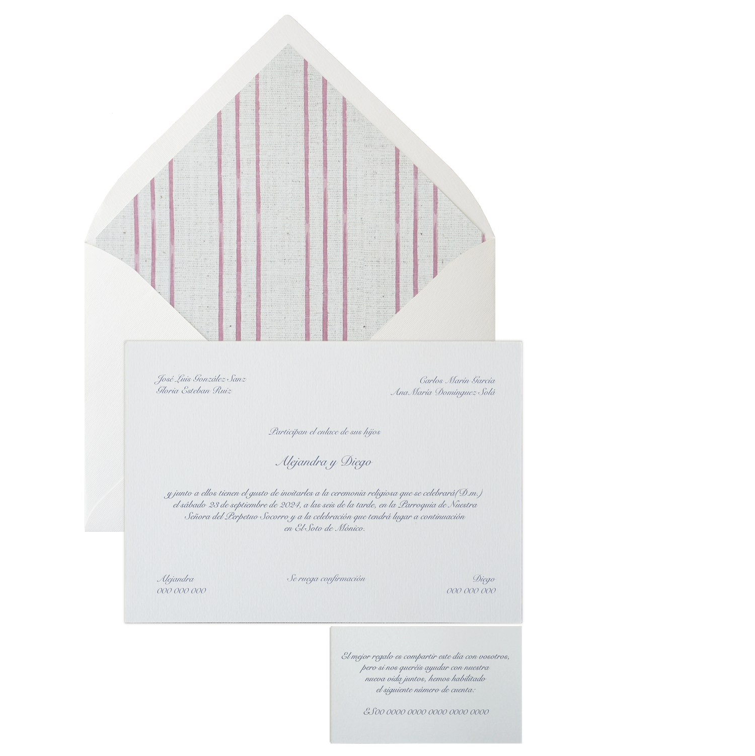Invitación Pattern RAYAS BURDEOS